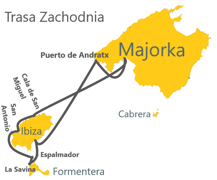 Rejsy Baleary - trasa zachodnia: Majorka - Ibiza