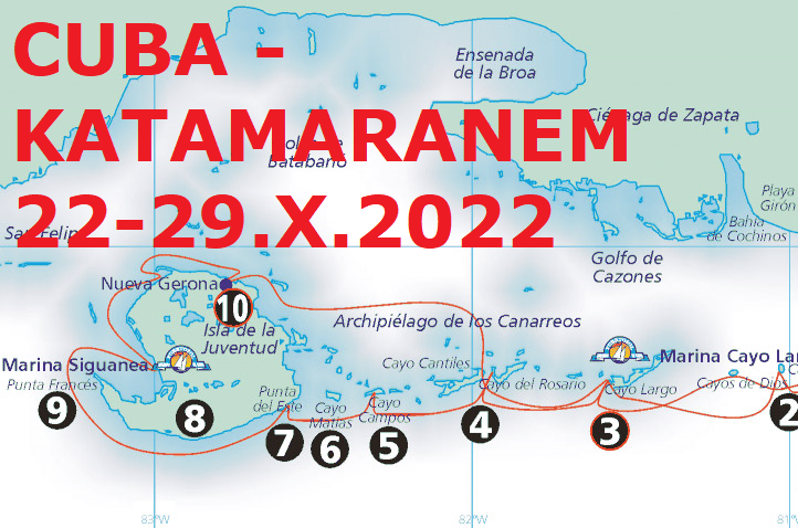 Archipelag Canarreos (Kuba). Katamaranem i z kucharzem w ucieczce od cywilizacji.